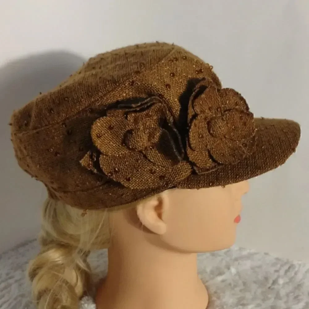 Something Special Sequined Floral Fashion Cap